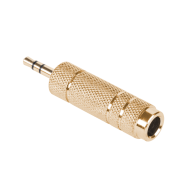 Kontakt Jack 3,5/6,3 mm, guldmetall