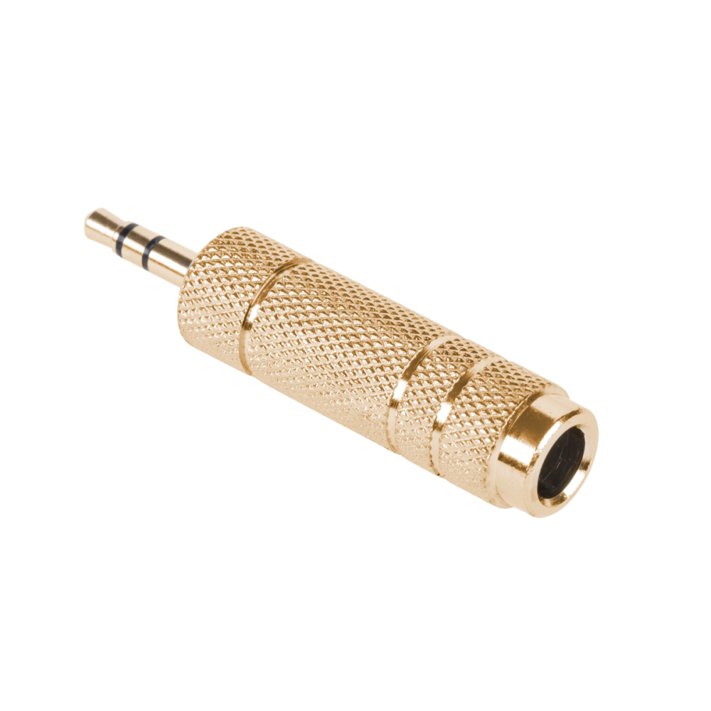 Kontakt Jack 3,5/6,3 mm, guldmetall