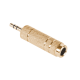 Kontakt Jack 3,5/6,3 mm, guldmetall