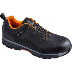 Halvskor i rip-stop stickad tyg, svart-rosa, s1p src, '45', ce, Lahti