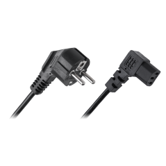 Strömkabel för datornätverk med vinkelkontakt, 3 meter