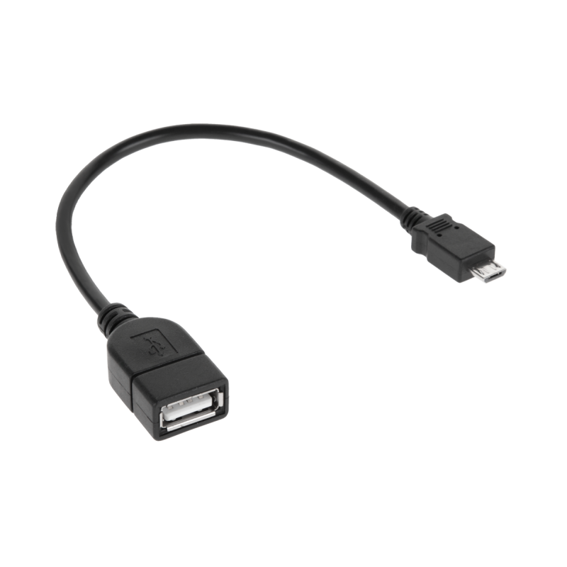 USB-kabel, A-hona till micro USB-kontakt, 20 cm