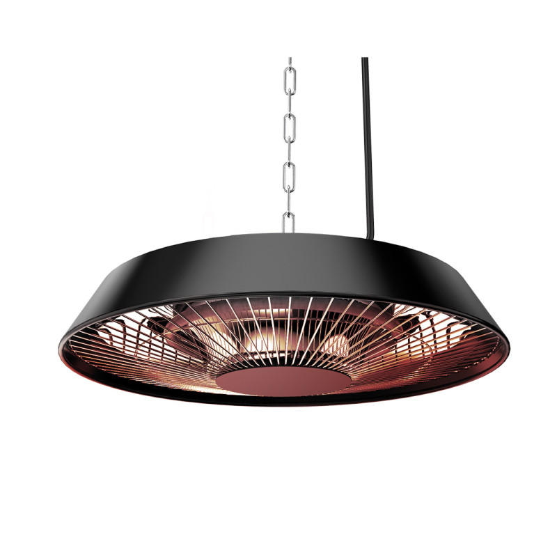 Strålningsvärmare i taket 1500W, aluminium, utan fjärrkontroll, strömbrytare, halogenlampa värmeelement, IP44.