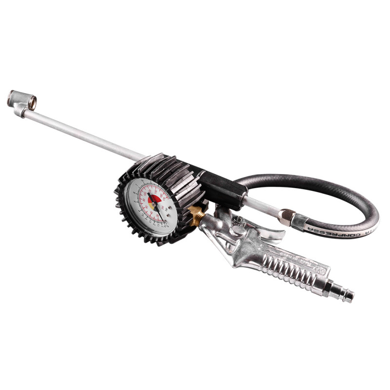 Pump med manometer med 63 mm, lång spets