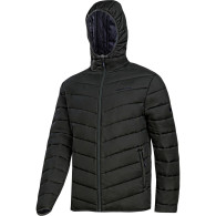 Fodrad jacka med huva, lätt, svart, '3xl', ce, Lahti