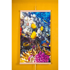 Infraröd värmepanel - flexibel värmepanel 430W TRIO mönster 6 korallrev, dimensioner 100x57cm med reglerare.