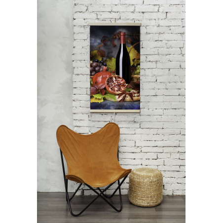 Infraröd värmare - flexibel värmepanel 430W TRIO mönster 8 vin, dimensioner 100x57cm med regulator.