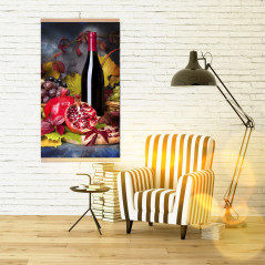 Infraröd värmare - flexibel värmepanel 430W TRIO mönster 8 vin, dimensioner 100x57cm med regulator.