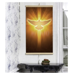 Infraröd värmare - flexibel värmepanel 430W TRIO mönster 12 duva, dimensioner 100x57cm med reglerare