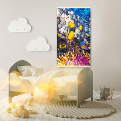 Infraröd värmare - flexibel värmepanel 430W TRIO mönster 12 duva, dimensioner 100x57cm med reglerare