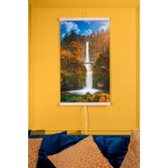 Infraröd värmare - flexibel värmepanel 430W TRIO mönster 15 vattenfall, dimensioner 100x57cm med regulator.