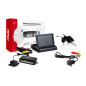 Parkeringsensorsats TFT02 4,3" med HD-305-LED-kamera och 4 vita sensorer.