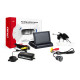 Parkeringsensorsats TFT02 4,3' med HD-308-LED-kamera 4 vita sensorer