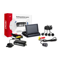 Parkeringsensorsats TFT02 4,3' med HD-kamera HD-307-IR 4 svarta sensorer 'gold'