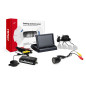 Parkeringssensorset TFT02 4,3' med kamera HD-301-IR 4 silverfärgade sensorer
