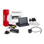 Parkeringssensorset TFT02 4,3' med HD-310 kamera 4 silver sensorer.