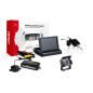 Parkeringsensorkit TFT02 4,3' med HD-kamera HD-501-IR 4 vita sensorer