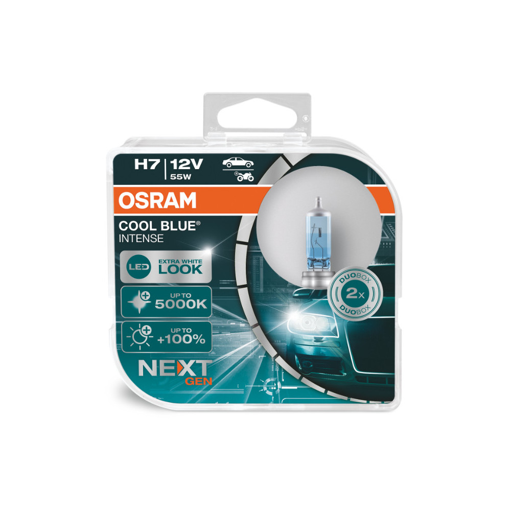 Halogenglödlampa Osram H7 12V 55W PX26D Cool Blue Next Gen 2 st. Halogenglödlampa Osram H7 12V 55W PX26D Cool Blue Next Gen 2 st.