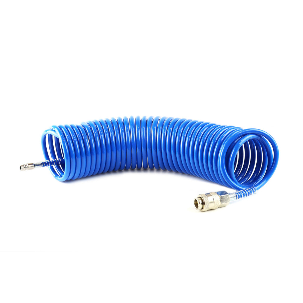 Spiralslang för tryckluft PE 5x8mm 10m PT-04 AMIO-02603