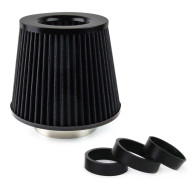 Universell konisk luftfilter svart + 3 adaptrar amio-02546