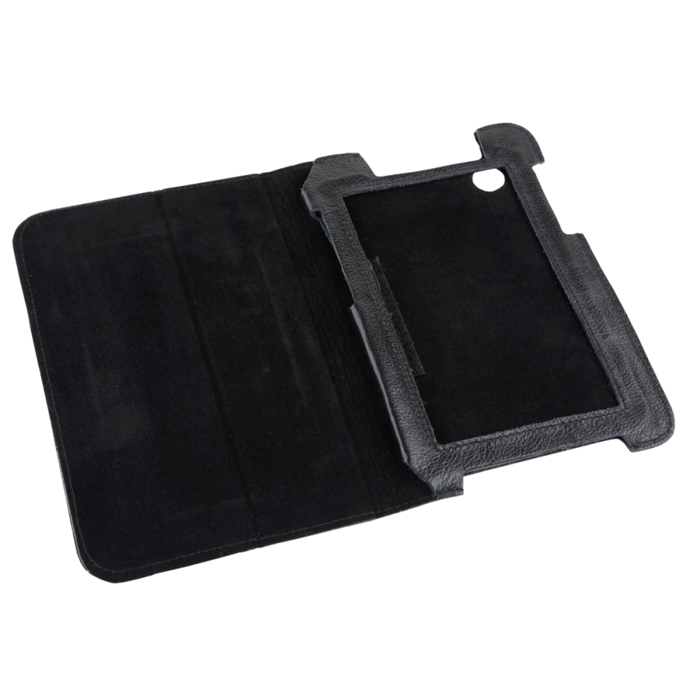 Fodral i svart färg dedikerad till Samsung Galaxy Tab P3100 (naturligt läder) Fodral i svart färg dedikerad till Samsung Galaxy Tab P3100 (naturligt läder)