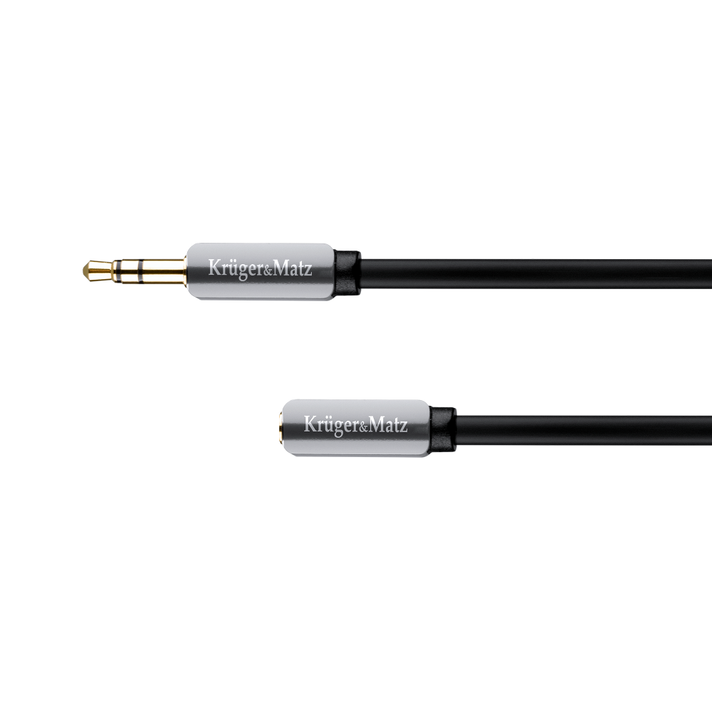 Kabel wtyk - gniazdo proste jack 3.5 stereo 1.0m Kruger&Matz Kabel wtyk - gniazdo proste jack 3.5 stereo 1.0m Kruger&Matz