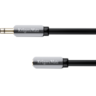 Kabel wtyk   - gniazdo proste  jack 3.5  stereo 1.0m Kruger&Matz