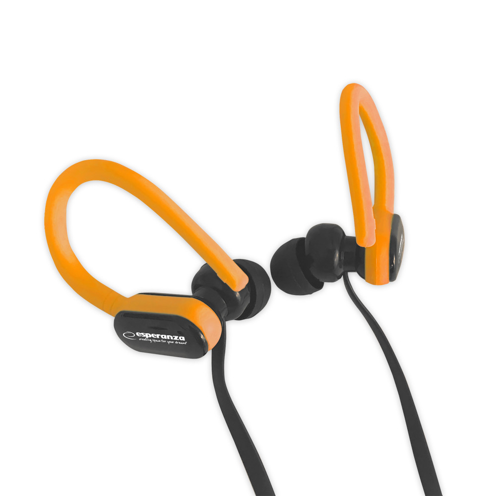 EH197KO Esperanza öronsnäckor med mikrofon eh197 svart-orange EH197KO Esperanza öronsnäckor med mikrofon eh197 svart-orange