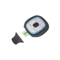 Mössa med LED-ficklampa, svart-grå-orange WARM