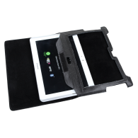 Fodral i svart färg, dedikerad till Samsung Galaxy Tab P5100 (naturligt läder)