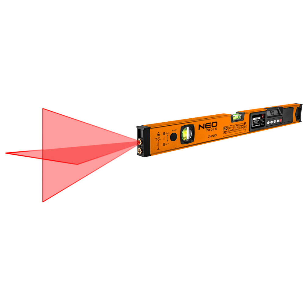 Poziomnica z wyświetlaczem elektronicznym 60 cm Poziomnica z wyświetlaczem elektronicznym 60 cm