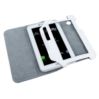 Fodral i vitt, dedikerat till Samsung Galaxy Tab P3100 (äkta läder)