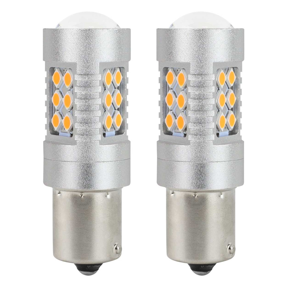Żarówki led canbus bau15s py21w pomarańczowa amber 12v 24v amio-02580 Żarówki led canbus bau15s py21w pomarańczowa amber 12v 24v amio-02580