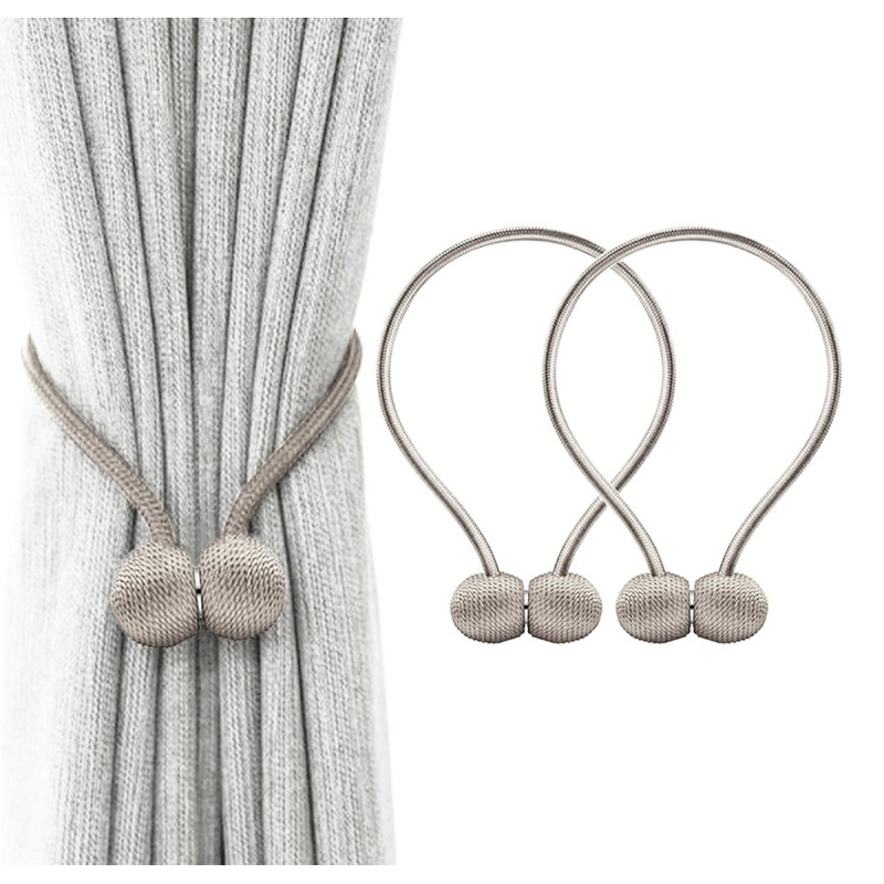 AG701D Klämma för gardiner och draperier beige 2 st