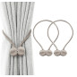 AG701D Klämma för gardiner och draperier beige 2 st
