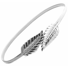 BQ53H Dam bälte 68-100cm silver