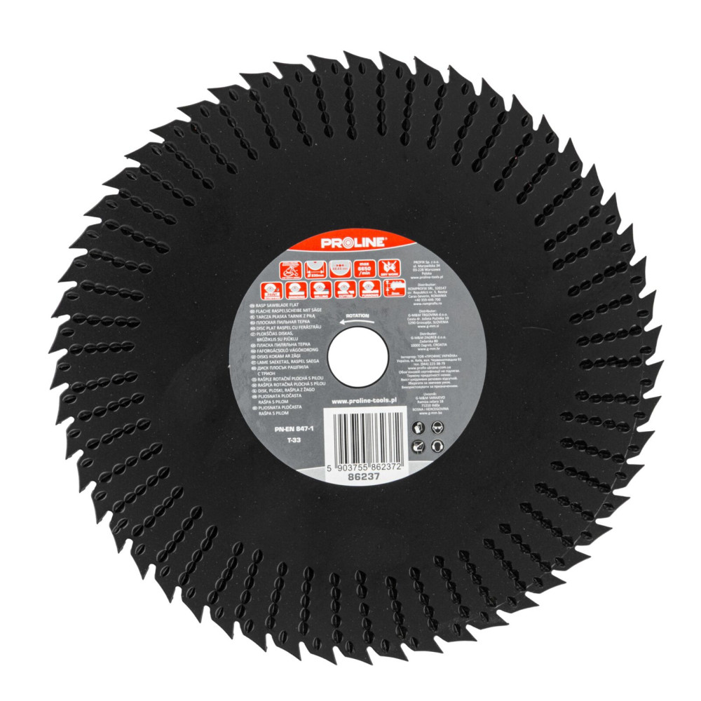 Tarcza płaska tarnik grube zęby z piłą 230mm proline Tarcza płaska tarnik grube zęby z piłą 230mm proline