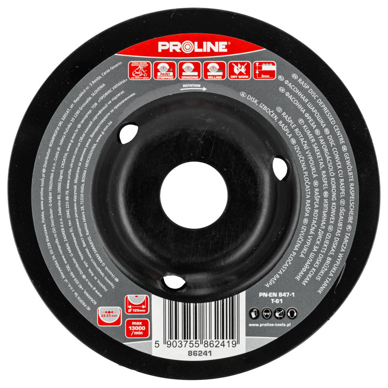 Konvex skivtandad klinga 125 mm Proline