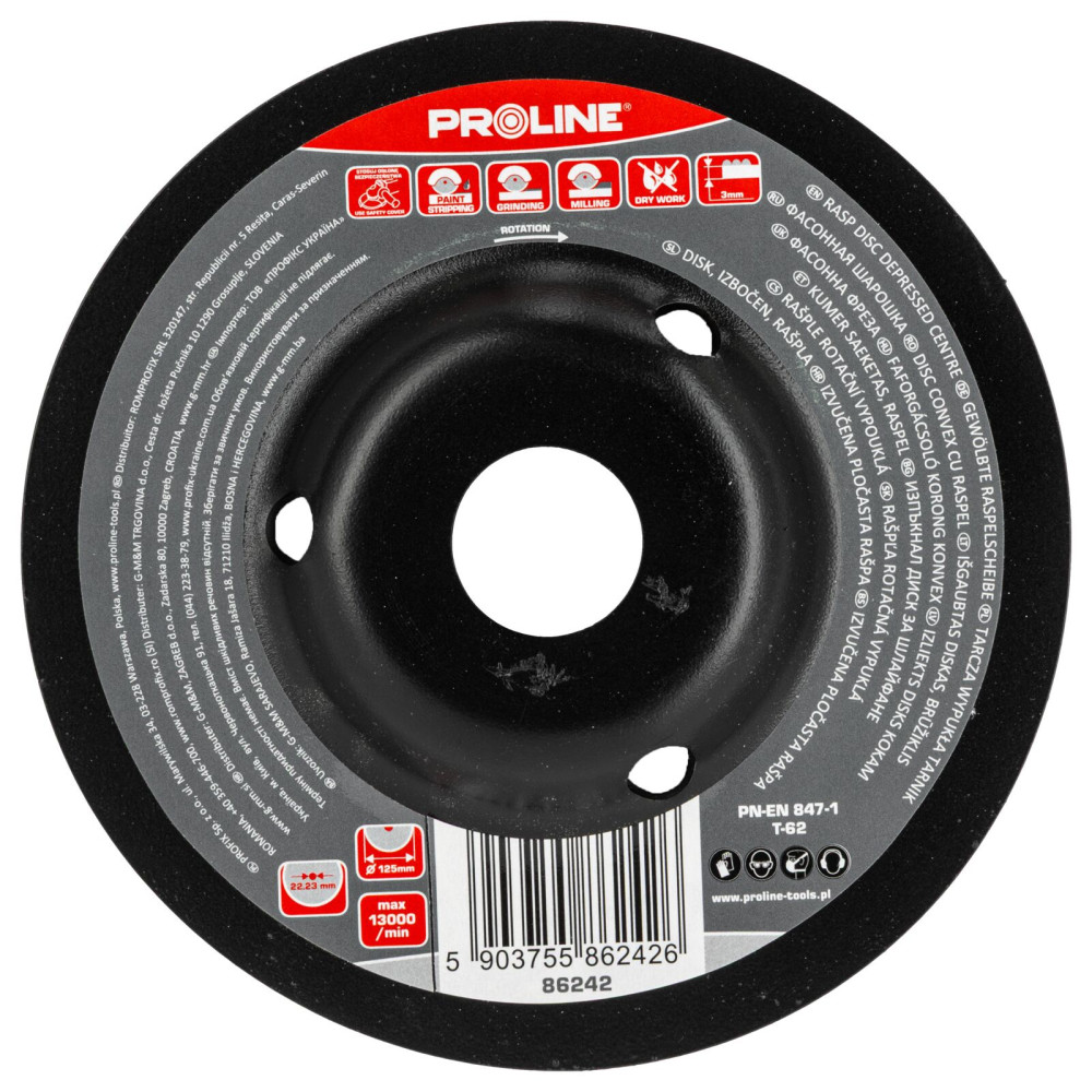 Konvex skivtandad cirkelsågblad med medelstora tänder typ a 125mm proline Konvex skivtandad cirkelsågblad med medelstora tänder typ a 125mm proline