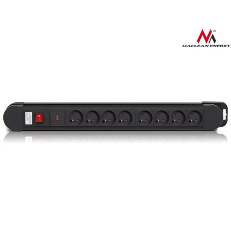 Strömförsörjningslist med 8 uttag och 1 m strömkabel MCE11