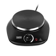 Bärbar enkel svart elektrisk spis 1000W