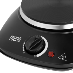 Bärbar enkel svart elektrisk spis 1000W