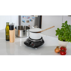 Bärbar enkel svart elektrisk spis 1000W