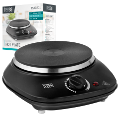 Bärbar enkel svart elektrisk spis 1000W