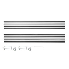 Rälsledningar 2 x 700 mm, anslutning, 2 klämmor | HandlaSmidigt.se