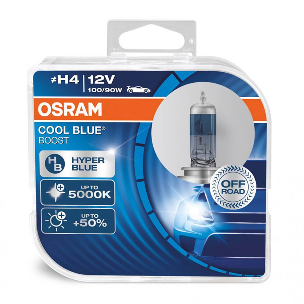 Halogenlampa Osram h4 12v 100/90w p43t cool blue boost 5500k / 2 st. Halogenlampa Osram h4 12v 100/90w p43t cool blue boost 5500k / 2 st.