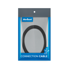 USB-C till USB-C-kabel REBEL 100 cm svart