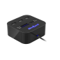 USB 2.0-hubb med 3 portar och minneskortläsare
