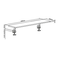 Hylla för skrivbordet för Ergo Office-monitor, skruvbar, 13'~32', max 20 kg, ER-409