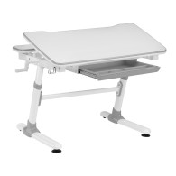 Biurko dla dzieci ergonomiczne z regulacją wysokości Ergo Office, szare, max 100kg,  ER-417 2cz